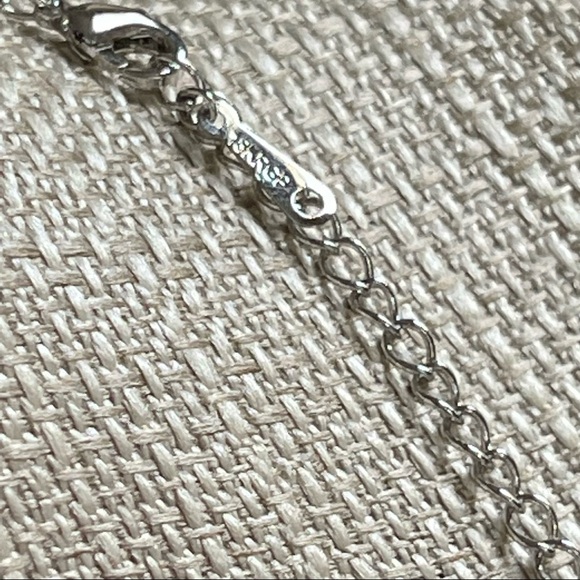 18K Gold Electroplated Geometric Clear Stone Necklace - Picture 4 of 6